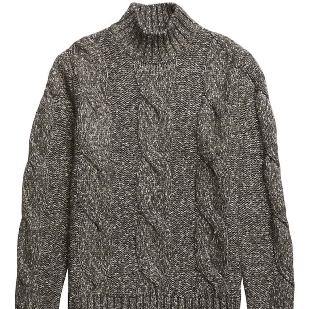 Banana Republic Mens Cable Knit Turtleneck
